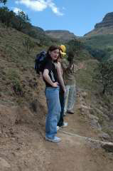 On the trail to the cave