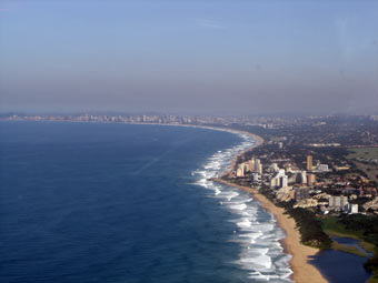 Durban Beach Front from the air