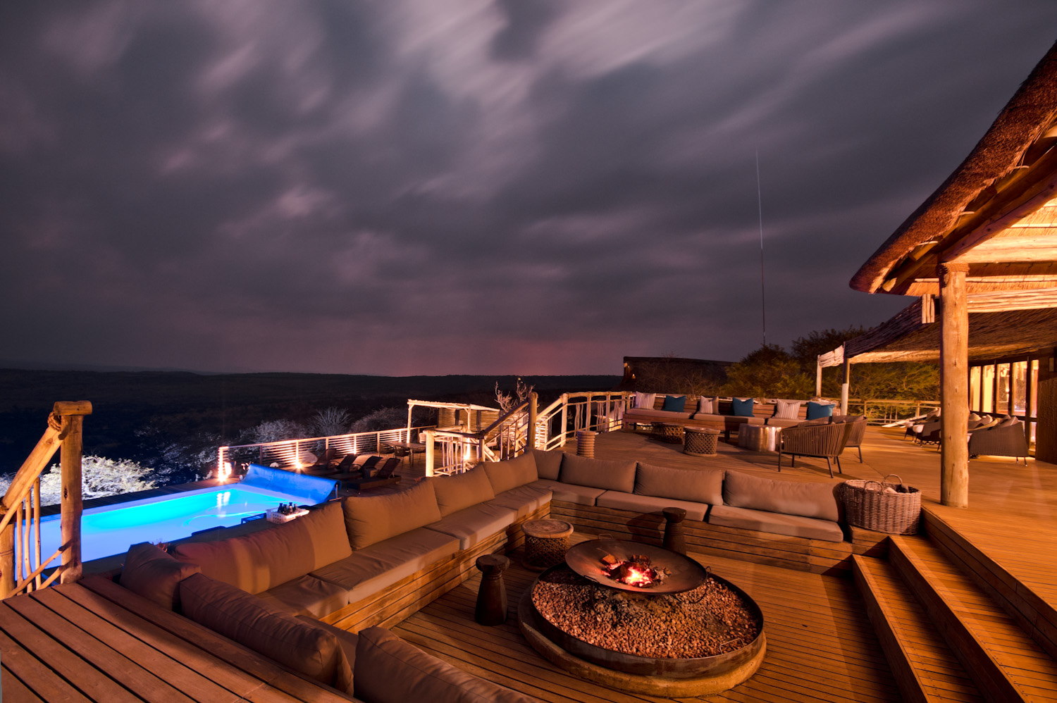 Luxury Deck Nambiti Hills Private Game Lodge five Star accommodation Nambiti Private Game Reserve