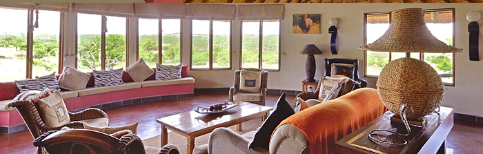 Main lodge lounge Springbok Lodge Nambiti Game Reserve Luxury Safari Tented Lodge KwaZulu-Natal South Africa
