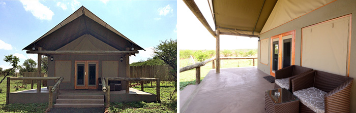 Nambiti Springbok Lodge brick walls canvas window tents Nambiti Private Game Reserve Luxury Tented Suites