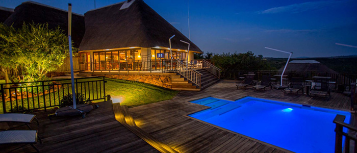 Main Deck Swimmimg Pool view Umzolozolo Private Safari Lodge Nambiti Private Game Reserve KwaZulu-Natal South Africa