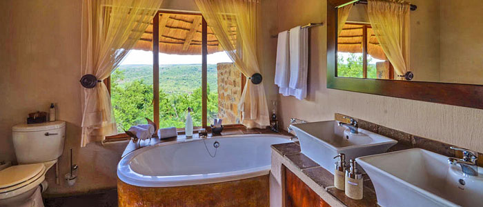 Luxurious Chalets Bathroom Umzolozolo Private Safari Lodge Nambiti Private Game Reserve KwaZulu-Natal South Africa
