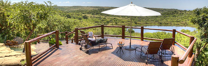 Deck View Waterhole Elephant Rock Private Safari Lodge Nambiti Private Game Reserve Big 5 Safari Game Lodge