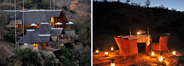 Evening Private Dinner Esiweni Luxury Safari Lodge Nambiti Private Game Reserve