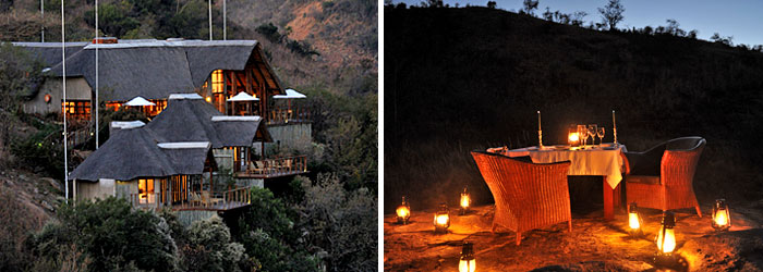 Evening Private Dinner Esiweni Luxury Safari Lodge Nambiti Private Game Reserve