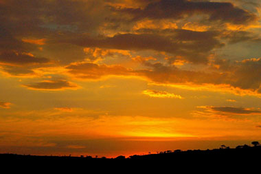 Malaria free African Sunset Nambiti Private Game Reserve KwaZulu-Natal South Africa